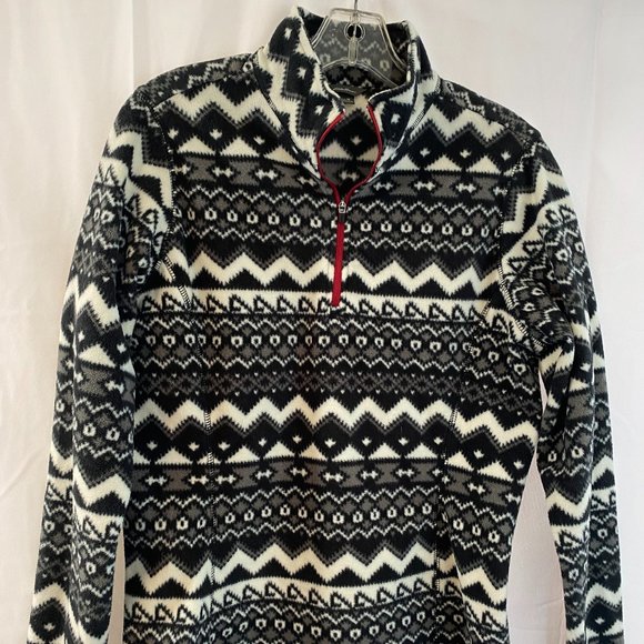 SOLD Eddie Bauer Designer Print Long Sleeve 1/4 Zip Pullover Top NWOT - Picture 7 of 12